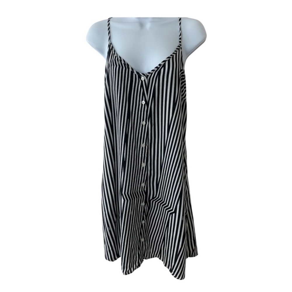 Obey No 89 Black & White Striped Dress Sz M - Picture 2 of 9
